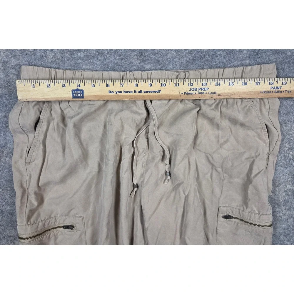 Banana Republic Khaki Tan Lyocell Cargo Jogger Pants Mens XL Utility Baggy Y2K